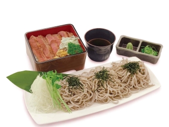 すずしろ蕎麦とミニステーキ重