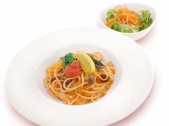 明太子とキノコのパスタ